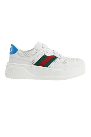 White Leather Sneakers GUCCI KIDS | 702916UPG109060